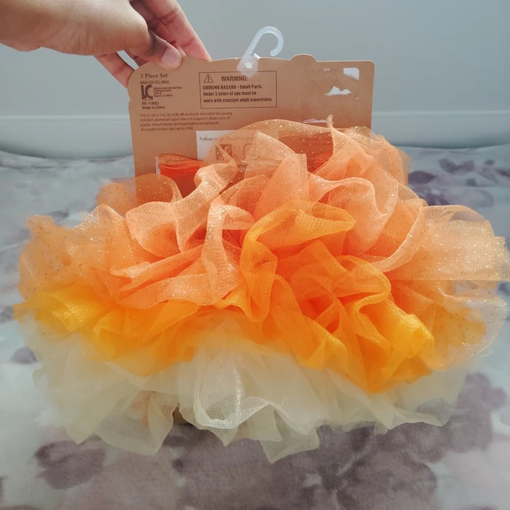 Elly & Emmy Baby Pumpkin Tutu Set